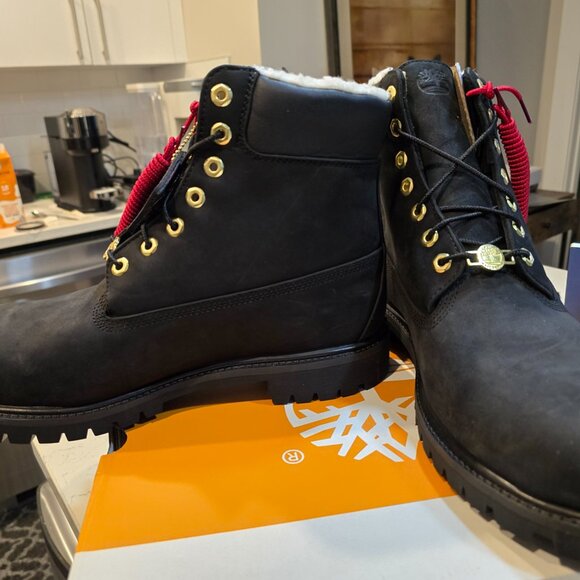 Timberland Premium 6 in Warm Lined Boots Nubuck Fleece Lined 0A42SR 001 MENS 12 - Picture 4 of 16